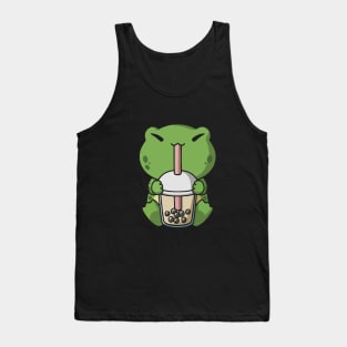 Boba Milk Tea Frog Tank Top